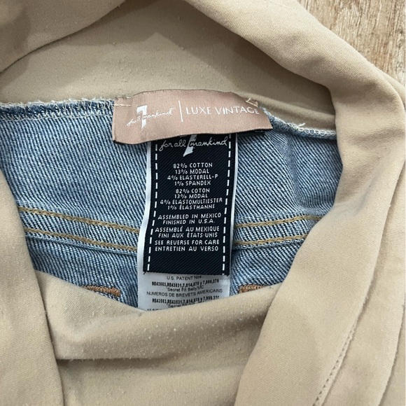 7 For All Mankind Secret Fit Belly Luxe Vintage Ankle Skinny Maternity Jeans - Picture 4 of 5